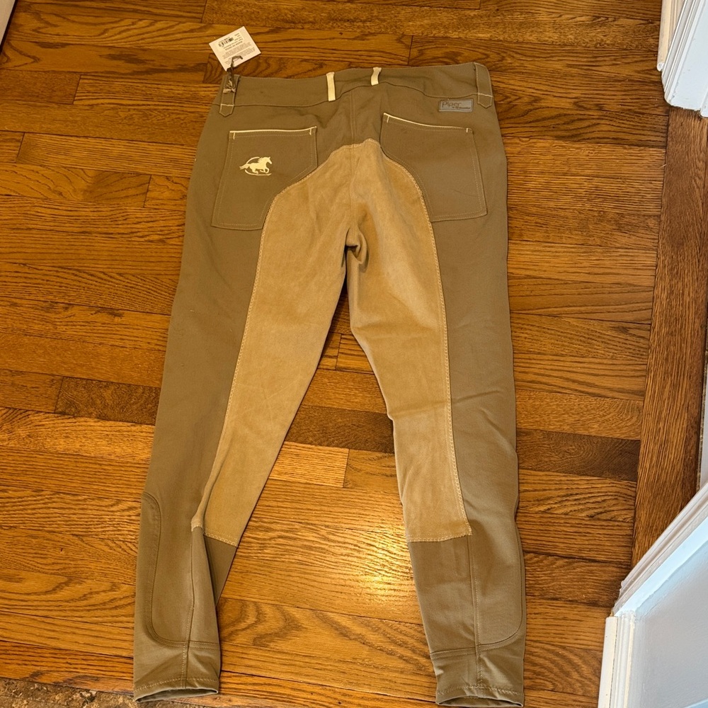 Women's Tan Riding Pants - Picture 2 of 2